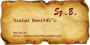 Szalai Bonifác névjegykártya