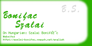 bonifac szalai business card